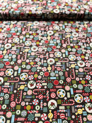 Winter Village - Sugar Plum Coal Yardage