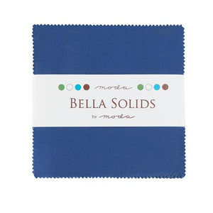 Bella Solids Admiral Blue Charm Pack by Moda