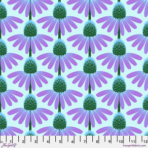 Love Always - Echinacea - Grape Fabric