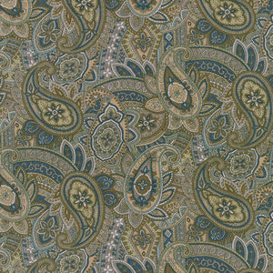 Sevenberry Vintage Petals and Paisleys - Paisley Beige Yardage