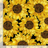 Fall Glory - Packed Metallic Sunflowers by Timeless Treasures