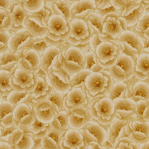 Gilded Blooms - Packed Poppy Natural Gold