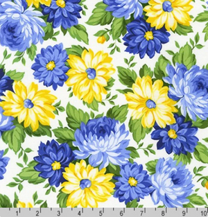 Flowerhouse Sunshine Florals Natural Fabric