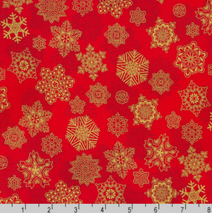 Holiday Flourish-Snow flower - Snowflakes Crimson