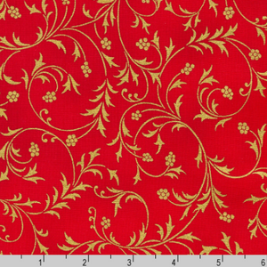 Holiday Flourish-Snow flower - Swirls Crimson