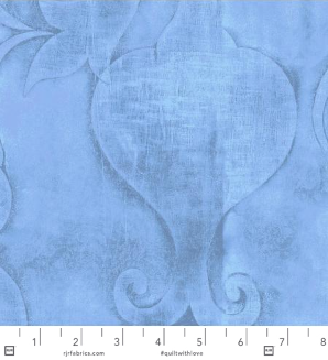 RJR - Midnight Garden - Embossed Blue Fabric