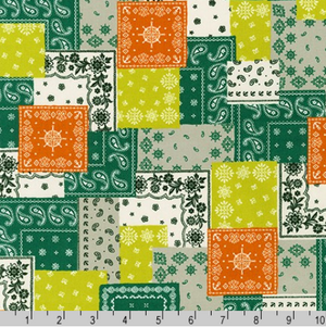 Robert Kaufman - Bandana Poplin - Green Fabric