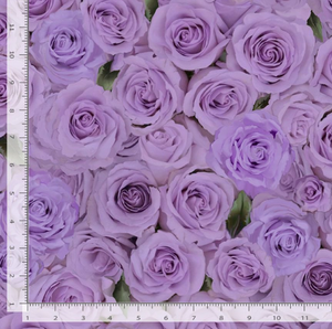 Love Letter - Packed Roses Purple Fabric