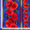 Sunset Poppies - 11" Stripe Fabric