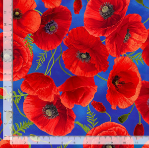 Sunset Poppies - Poppy Floral Fabric