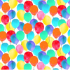 Party Animal - Colorful Party Balloons Fabric