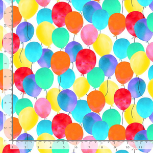 Party Animal - Colorful Party Balloons Fabric