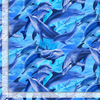 Ocean Life - Deep Blue Sea - Dolphins Fabric