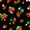 Strawberry Fields - Tossed Strawberries on Dots