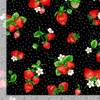 Strawberry Fields - Tossed Strawberries on Dots