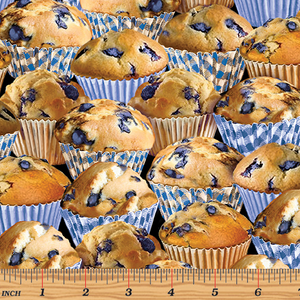 Blueberry Hill - Stacked Blueberry Muffins Multi