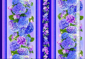 Hydrangea Bliss - Hydrangea 11" Stripes Florals