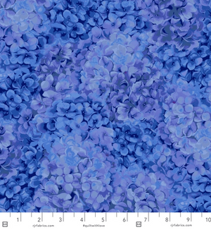 Floral Fantasy - Hydrangea Sapphire Fabric