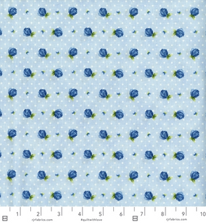 Junes Cottage - Rosebud - Raindrop Fabric