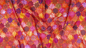 Flourish - Tiles Ruby Fabric by RJR Studio