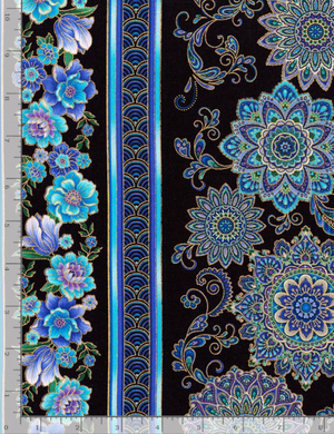 Regency - Medallion Floral Stripe Fabric