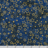 Stardust Batik - Gold Stars on Midnight Blue