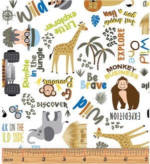 Safari Adventure - On Safari Words White