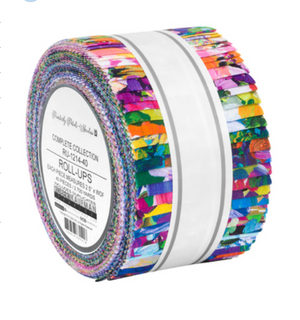 Painterly Petals Meadow Jelly Roll by Kaufman