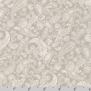 Sevenberry Petite Lawn - Paisley Grey Fabric