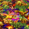 Dino Roars - Dinosaur Sunset -Timeless Treasures