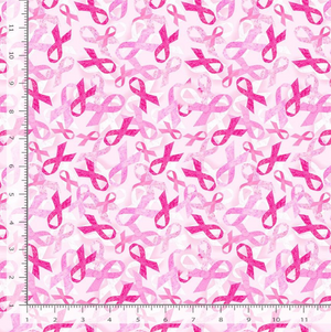 Pink Ribbon Fabric by Timeless Treasures