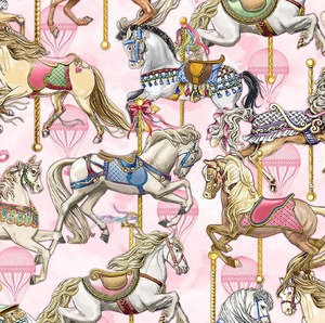 Carousel Horses Fabric by Timeless Treasures
