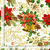 Deck The Halls - Christmas Bell Poinsettia Text Cream