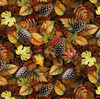 Lakeside Cabin - Autumn Packed Fall Leaves Fabric