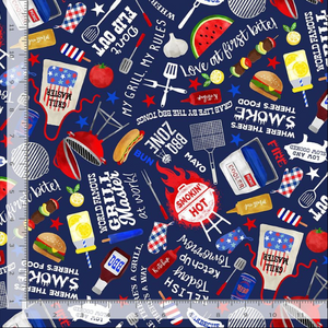 Barbecue Tools And Accessories Fabric by Timeless