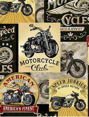 Enjoy The Ride - Packed Vintage Motorcycle Signs