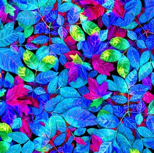 Nature's Glow - Electric Colors Fall Leaves Multi