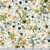 Rosette - Small Floral Natural Metallic Fabric