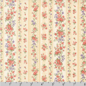 Sevenberry Petite Victoriana - Floral Stripes Natural