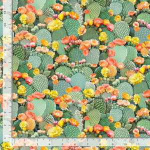 Southwest - Floral Cactus With Dots Fabric