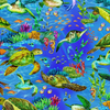 Deep Blue Sea - Sea Turtles Fabric