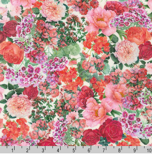 Seeds To Sew - Packed Floral Garden Fabric