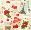 Vintage Rose - Paris Vintage Postcards Fabric