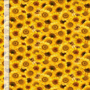 Spring Chicken - Packed Sunflowers Fabric