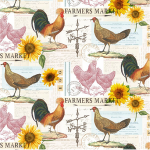 Spring Chicken - Poultry Farmers Market Fabric