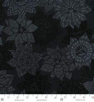 Let it Sparkle - Christmas Crochet Black Fabric