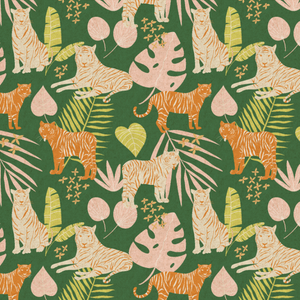 Jungle Cruisin'-Stripe Squad Rainforest Unbleached Canvas