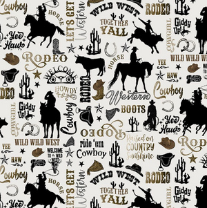 Western - Wild Horse Rodeo Fabric by Timeless