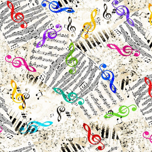 Rockstar - Music Notes by Timeless Treasures