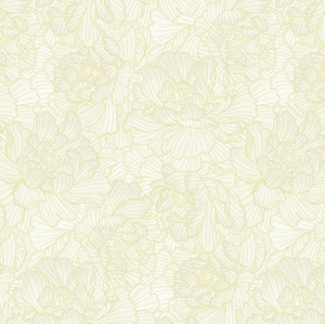 Graceful Garden - Florals Papyrus/Gold Fabric